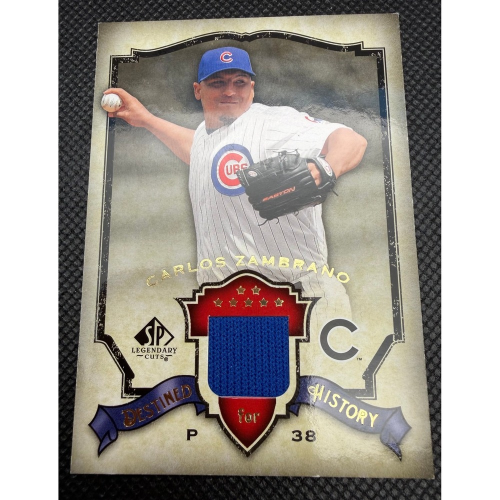 2008 Upper Deck SP Legendary Cuts‎ Carlos Zambrano Game Used Jersey Card DH-CZ